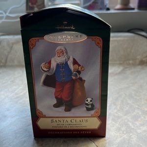Hallmark Santa Clause & Teddy Bear Ornaments The Night Before Collection 2001